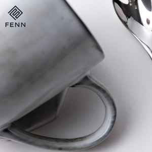 Novità del prodotto all'ingrosso FENN un pezzo cina fatta <span class=keywords><strong>tazza</strong></span> da caffè in ceramica di grandi dimensioni Vintage 450ml <span class=keywords><strong>tazza</strong></span> da tè in ceramica con bordo nero - Product Image 3