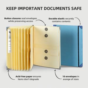 In Case I Go Missing <b>Paper</b> Manila Pocket Accordion File <b>Organizer</b> Important Document Storage Folder Family Emergency - Product Image 2