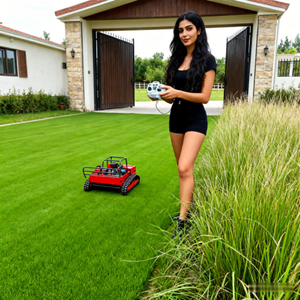 Tondeuse à gazon robotisée télécommandée avec coupe-herbe à roues, démarrage électrique, autopropulsée, coupe-herbe à roues 4 temps pour l'agriculture - Product Image 2