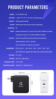 Cargador GaN de 200W 240W con enchufe AU, PD3.1 USB-C para portátil, cargador rápido USB-C de 240W con pantalla LED, venta al por mayor.