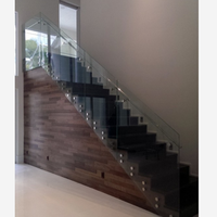 Meilleur prix balustrade en verre avec main courante en bois