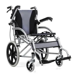 Silla de ruedas plegable ajustable de material de acero de alta vida para niños, silla de ruedas manual para discapacitados