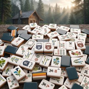 Juego de Mahjong Americano de Acrílico, Resistente al Agua, con Diseño de Oso y Joker, Ideal <span class=keywords><strong>para</strong></span> Piscina, Cabaña, Bosque, Recreación, con Fichas en Capas, Certificado CE - Product Image 2