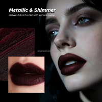 OEM Logo personnalisé Haute pigmentation Marque privée Imperméable Végétalien Sans cruauté Animale Finition Métallique Scintillante Black Vibe Velvet Lip Mud