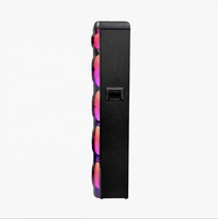 Altavoz de torre con graves potentes, cuatro altavoces de 8 pulgadas y 80W, control dual de agudos y graves, sistema de audio RGB múltiple para clubes, fiestas callejeras y karaoke