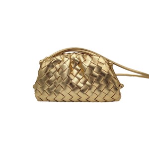 Bolso <span class=keywords><strong>de</strong></span> Mano Compacto <span class=keywords><strong>de</strong></span> <span class=keywords><strong>Cuero</strong></span> PU Hecho a Mano <span class=keywords><strong>de</strong></span> Alta Calidad para Mujer, Nuevo Diseño Casual Retro, Bolso Bandolera Tejido - Product Image 3
