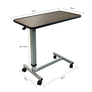 Load Bearing Bedside Dining <b>Table</b> Adjustable Height <b>Metal</b> Support Standing <b>Table</b> for Elderly Hospital - Product Image 6