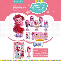Jouet d'habillage magnétique personnalisé avec logo DIY, jouet éducatif magnétique pour filles de maternelle, échantillon gratuit