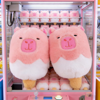 Peluches Capybara Anime Rose 8 pouces, Jouets en Peluche pour Enfants, Jouets de Dessin Animé pour Machines à Pinces