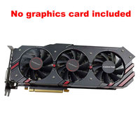 Aksesori Kartu Grafis Khusus Gaming Desktop, Sirip Ekstrusi Aluminium, 3 Kipas Pendingin Senyap untuk RTX 3080