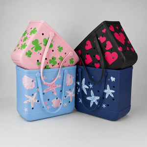 Sac de plage en EVA imprimé sur mesure, imperméable et lavable, style caoutchouc avec design à trous ouverts pour fêtes au bord de la piscine, vente en gros - Product Image 2