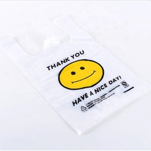 Degradable Cornstarch Disposable Garbage T-Shirt <b>Bags</b> Eco-friendly <b>Compostable</b> Recyclable Clear Plastic Supermarket Exhibition - Product Image 1