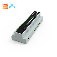 Controlador de fuente de alimentación de relé ECOWA Tuya ZigBee de 16 canales 16A 50A, módulo de interruptor de circuito inteligente WiFi compatible con interruptor RS485