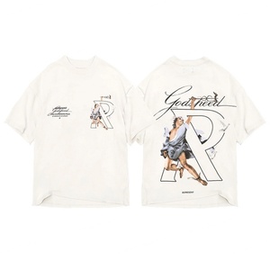 Camisetas Extra Grandes para Hombre, 100% Algodón, Tejido Sólido, Lavado Vintage, Personalizables con Serigrafía, 300 Gramos, Alta Calidad - Product Image 3
