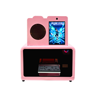 Imprimante UV intelligente à écran tactile pour coques de téléphone, balles de golf, cartes PVC, étuis d'écouteurs – Conception créative à rabat pour impression de selfies