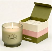 Boîte cadeau de luxe en papier rigide avec logo personnalisé, écologique, imperméable, imprimée quadricolore, pour bougies, avec fenêtre découpée en éponge et protection UV