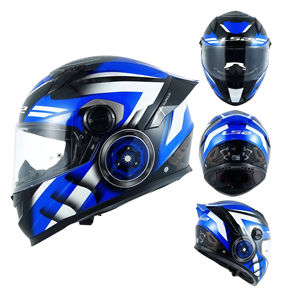 Casco de Moto Original <span class=keywords><strong>LS2</strong></span> FF300 de Verano con Doble Visor Antivaho Abatible Trasero, Abierto o Integral para Carretera con Diseño de Tiburón - Product Image 2