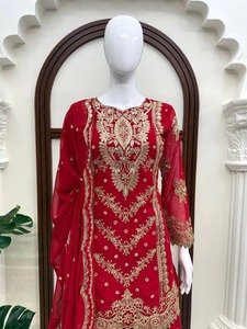 Traje Sharara de diseñador de alta calidad para mujer, ropa étnica bordada para bodas, festivales y fiestas, disponible para la venta. - Product Image 2