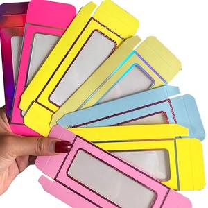 Caja de papel de pestañas de lujo personalizada Laminación mate brillante Impresión ordinaria Cajas de pestañas de tira completa dulce vacía - Product Image 6