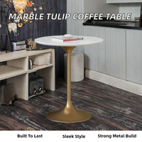 Table basse en métal décorative minimaliste italienne moderne, style tulipe, sur pieds hauts, pour la salle à manger à domicile