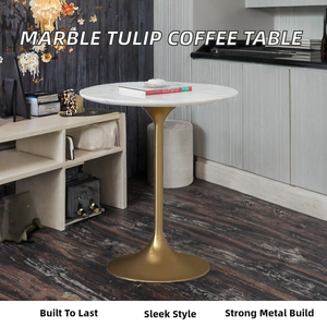 Tavolino da Caffè Moderno in Metallo a Forma di Tulipano per Casa, Sala da Pranzo, Camera da Letto e Soggiorno - Product Image 2