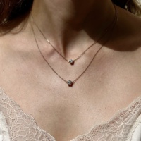 Collar de Cadena con Eslabones y Zirconia de Corte Brillante, Chapado en Oro de 18k sobre Plata de Ley, Hecho a Mano, Regalo de Compromiso para Mujer