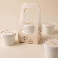 Caja para Pastel de Cartón Rígido Premium con Acabado Mate, Logotipo Personalizado en Relieve, Empaque para Postres, Caja de Regalo Elegante de Alta Gama