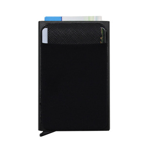 Tarjetero automático de empuje, tarjetero de aleación de aluminio, tarjetero multifuncional antimagnético para tarjetas de crédito y de visita - Product Image 4