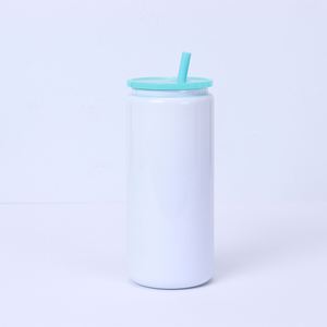 New 16OZ Sublimation Cylindrical Stainless Steel Insulated Vacuum <b>Cup</b> with Colorful <b>Lid</b> Plastic <b>Straw</b> Modern Design Customizable - Product Image 6