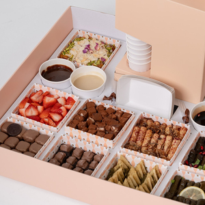 Custom Eco-Friendly <strong>Rectangle</strong> White Cardboard Paper Cake Box Bulk Bakery <strong>Packaging</strong> Cookie <strong>Chocolate</strong> Marcaron Card Ribbon - Product Image 3