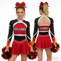 Tenue de Cheerleading 2026 Ultra Extensible en Cristal AB Respirante et Confortable pour Femme – Personnalisable avec Logo – Tenue de Danse Tendance