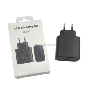 อะแดปเตอร์ที่ชาร์จชนิด C คุณภาพสูง t4510อะแดปเตอร์ PD 45W ปลั๊กของเรา EU ที่ชาร์จเร็วสุดสำหรับ Samsung S24 S23 S22 S20 S21เป็นพิเศษ - Product Image 1