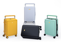 Koper 20Inch Warna Kuning Bukaan Depan dengan Port USB Type-C untuk PC, Bagasi Kabin, dan Barang Bawaan (Grosir 2026)