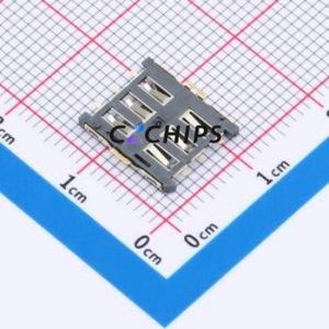 CSIM-304-6P SIM Card Connector SMD Connector Plug-In Type Nano SIM Card Card Holder 1.35mm - Product Image 2
