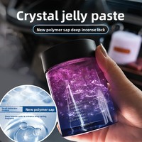 Carmate Parfum d'ambiance solide, cristal rafraîchissant, flacon en verre dégradé, désodorisant pour voitures, couleur néon, aromathérapie, 160g