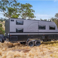 Caravane de luxe tout-terrain moderne de 20 pieds, étanche, avec espace pour véhicules, 4x4, pour le camping