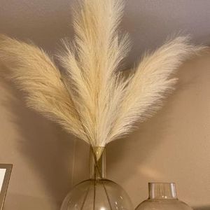 QSLH-543 nhà máy hotsale hoa nhân tạo trang trí hoa Fluffy cao pampas cỏ trung tâm ngà lớn pampas cho tổ chức sự kiện - Product Image 1