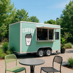Современный мобильный кухонный прицеп для еды грузовик концессионный караван для кейтеринга с приложением для закусок и чипсов - Product Image 4