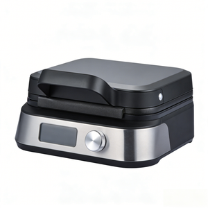 <span class=keywords><strong>Gaufrier</strong></span> numérique 1800W avec boîtier supérieur en acier inoxydable, contrôle de température réglable, pour gaufres belges et sandwichs - Product Image 2
