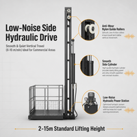 Lift Barang Modular Rel Tunggal 500kg 1000kg Elevator Barang Hidrolik Pra-Rakit untuk Pemasangan Cepat
