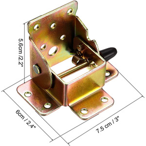 Zinc Plated Iron Hinge 7.5cm Square Door <b>Latch</b> for Home Installation - Product Image 1