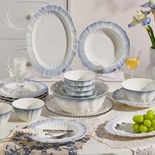 Factory Hot Sales Commercial Kitchen Wholesale European Luxury Decorative Plates Ceramic Dish <b>Set</b> - Product Image 2