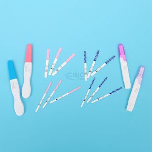 Tira de prueba de orina de alta precisión para uso en casa, de un solo paso, para detección temprana de <span class=keywords><strong>embarazo</strong></span> (HCG) con empaque personalizado OEM - Product Image 5