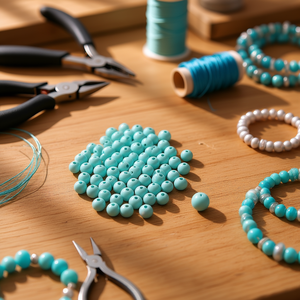 ILAN Abalorios Perline monocolore da 8 mm 80 pezzi per la creazione di gioielli - Product Image 2