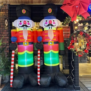 Modèle de soldats Casse-Noisette de la Garde Royale gonflables géants de 4 m pour centres commerciaux, décorations de Noël en extérieur, bord de route, fêtes et événements promotionnels - Product Image 5