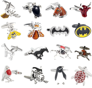 JINJIE Listos para Enviar <span class=keywords><strong>Gemelos</strong></span> de Alta Calidad con Diseño Divertido de Animales, Material de Latón y Cobre, <span class=keywords><strong>Gemelos</strong></span> para <span class=keywords><strong>Camisa</strong></span> de Hombre, Accesorios - Product Image 1