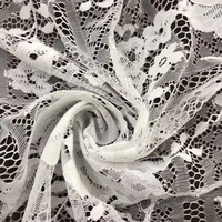 Nouveau Style Polyester Tulle Dentelle Fleur Broderie Français Robe De Mariée Dentelle Tissu