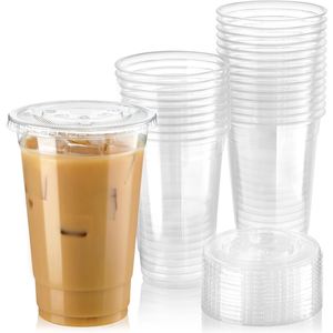 Custom Disposable pp <b>Plastic</b> <b>Cups</b> 95 Caliber 350ml 380ml 480ml 620ml Juice <b>Drink</b> Bubble Tea <b>Cups</b> Boba Tea <b>Cup</b> with Lids - Product Image 1
