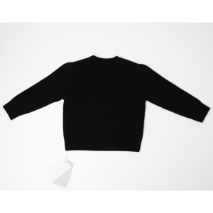 เสื้อสเวตเตอร์ไหมพรมถักลายโบว์ แขนยาว คอกลม สไตล์ลำลอง สำหรับเด็กผู้หญิง ผลิตจากผ้าขนสัตว์แท้ 100% ระบายอากาศได้ดี อ่อนโยนต่อผิว สวมใส่สบาย - Product Image 2