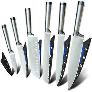 Couteaux <span class=keywords><strong>de</strong></span> cuisine à lame tranchante <span class=keywords><strong>de</strong></span> 7 pouces en acier inoxydable, couteaux <span class=keywords><strong>de</strong></span> cuisine, <span class=keywords><strong>Santoku</strong></span>, Durable, 1 pièce 3CR13 - Product Image 2